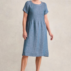 Twill Hemp Linen Dress - Indigo Twill