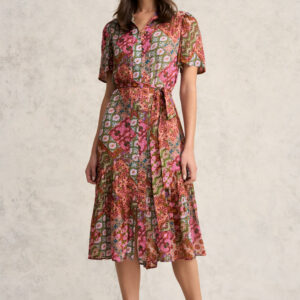 Georgette Flutter Sleeve Dress - Marrakesh Print
