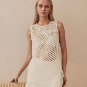 Hollow Out Knit Vacation Cover Up